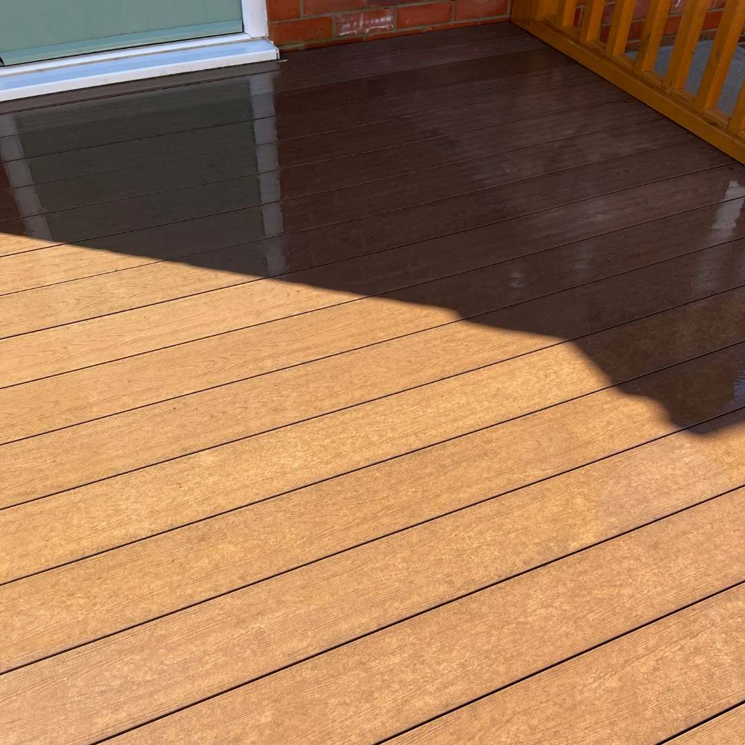 Residential gutter cleaning service by LR Exterior Cleaning in Dorchester